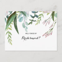 Charming Tropical Floral & Greenery Bridesmaid