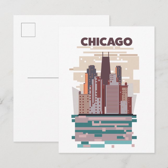 Cartão Postal De Convite Chicago (Frente/Verso)