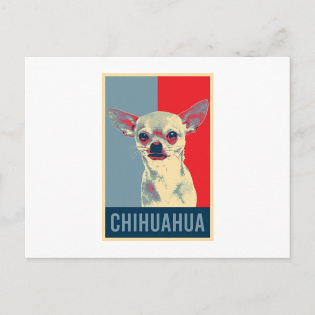 Cartão Postal De Convite Chihuahua Dog Pop Art (Frente)