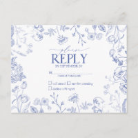 Chinoiserie French Blue Victorian Floral RSVP