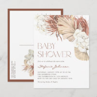 Chuva de Orquídea Branca e Palme Seca Boho Baby Sh