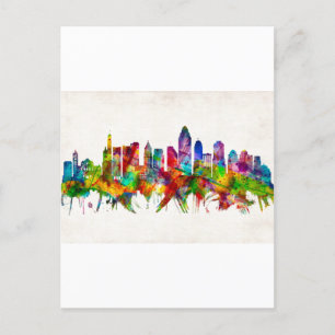 Cartão Postal De Convite Cincinnati Ohio Skyline