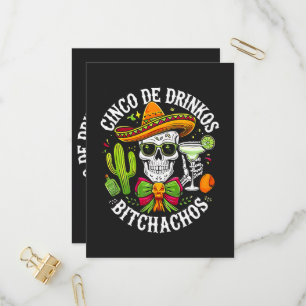 Cartão Postal De Convite Cinco De Drinko Bitchachos