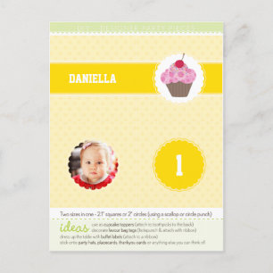 Cartão Postal De Convite CÍRCULOS DE PARTES: cupcake 4
