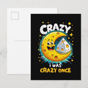 Cartão Postal De Convite Citação engraçada para amantes de queijo