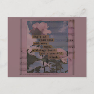 Cartão Postal De Convite Citações estéticas, rosas, sexo feminino, romântic