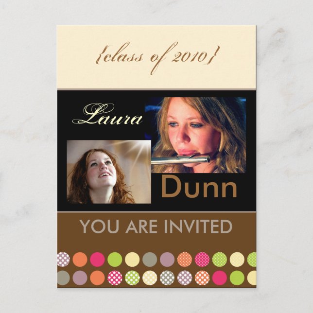 Cartão Postal De Convite Classe de Graduação 2010, fotos postais (Frente)