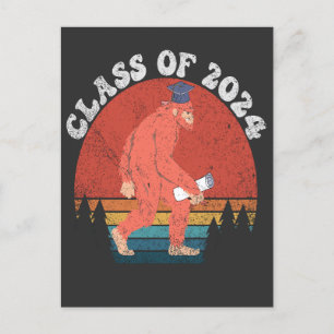 Cartão Postal De Convite Classe De Graduação Funny 2024 - Presente Retroati