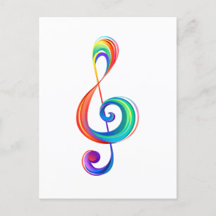 Cartão Postal De Convite Clef (trecho de arco-íris)