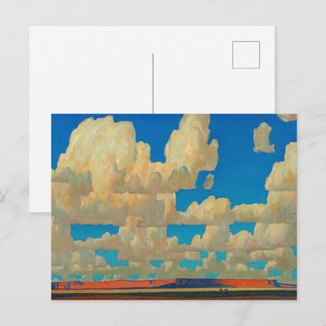 Cartão Postal De Convite Cloud World por Maynard Dixon (Frente/Verso)