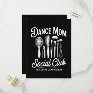 Cartão Postal De Convite Clube Social de Mãe de Dança Mamãe