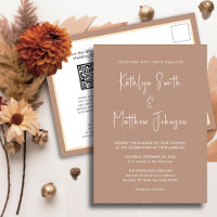 Código QR Clay Tudo Em Um Casamento Chic De Script