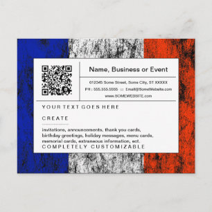 Cartão Postal De Convite código refinado de QR: france