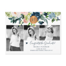 Colagem de fotos florais elegantes