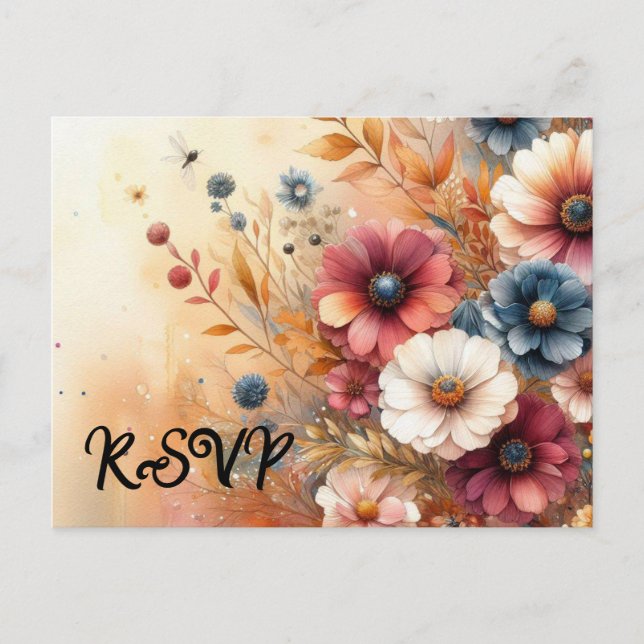 Cartão Postal De Convite Colheita de Petais e Pintados (Frente)