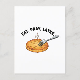 Cartão Postal De Convite Coma Reze Latke Amantes Judaicos do Hanukkah