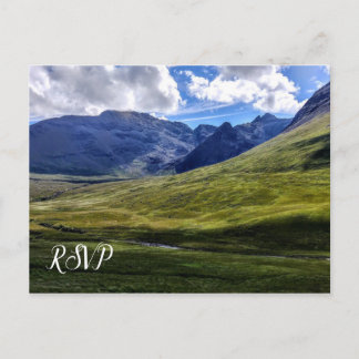 Cartão Postal De Convite Confirmação de presença para casamento na montanha