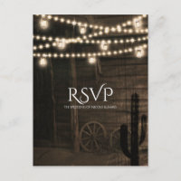 Confirmação de Presença para Casamento Rústico no