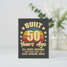 Cartão Postal De Convite Construído há 50 anos Todas as Peças Originais 50º