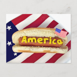 Cartão Postal De Convite Convidado do partido de 4 de julho