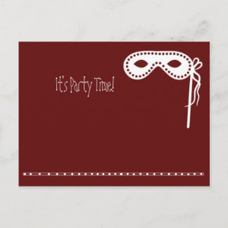Cartão Postal De Convite Convidados de Máscara de Grupo