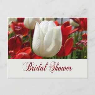 Cartão Postal De Convite Convidados para Chá de panela do Jardim Tulip