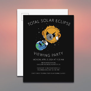 Cartão Postal De Convite Convidar Grupo de Visualização de Fotobomb Solar T