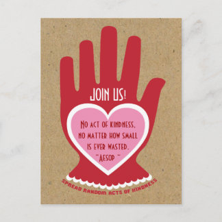 Cartão Postal De Convite Convite: Random Act of Kindness Party