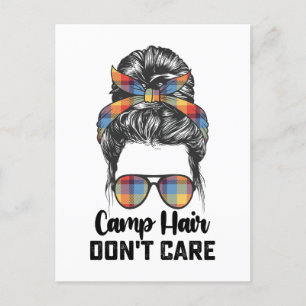 Cartão Postal De Convite Coqueirão Desgrenhado de Cabelo de Acampamento