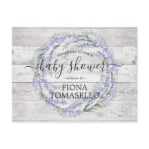 Coroa Floral de Lavanda em Madeira Rústica para Ch