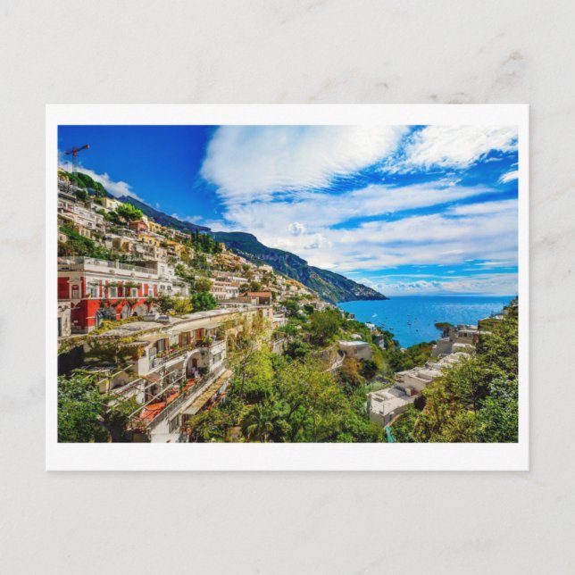 Cartão Postal De Convite Costa de Positano (Frente)