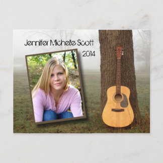 Cartão Postal De Convite Country Guitar Open House