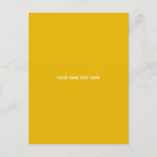 Cartão Postal De Convite Crie Seu Próprio Design Amarelo Personalizado