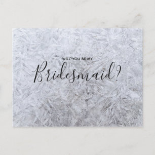 Cartão Postal De Convite Dama de honra de casamento Elegante em madeira b
