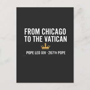Cartão Postal De Convite De Chicago ao Vaticano Papa Leão 267º 