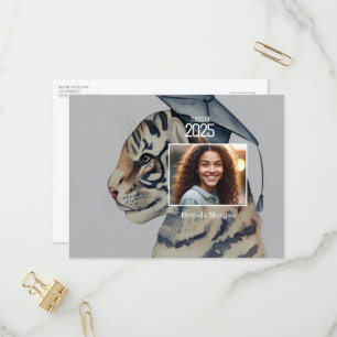 Cartão-postal de Convite de Graduação Único com Có