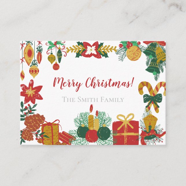 Cartão-postal de Convite de Natal (Frente)