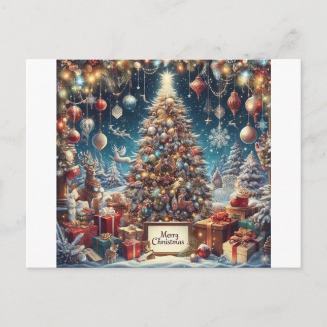 Cartão postal de convite de Natal incrível (Frente)