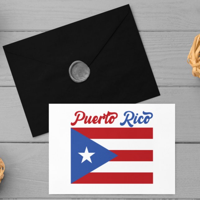 Cartão-postal de Convite de Sinalizador Único de P (puerto rico holiday postcard)