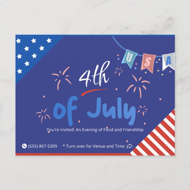 Cartão Postal De Convite Deixe a Liberdade Brilhar! (Frente)