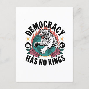 Cartão Postal De Convite Democracia Não Tem Kings 86 47 Tigre