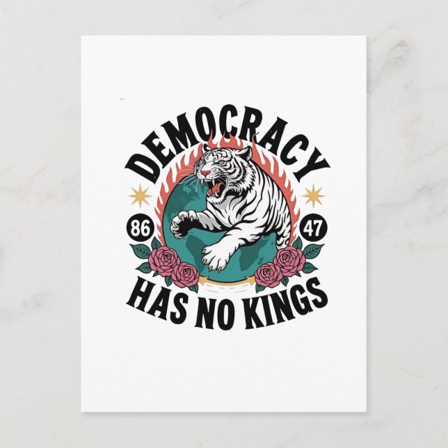 Cartão Postal De Convite Democracia Não Tem Kings 86 47 Tigre (Frente)