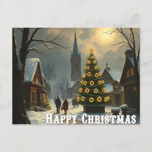 Cartão Postal De Convite Desejamos um feliz natal - O11
