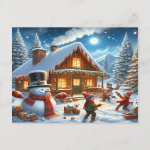 Cartão Postal De Convite Desejamos um feliz natal - O22