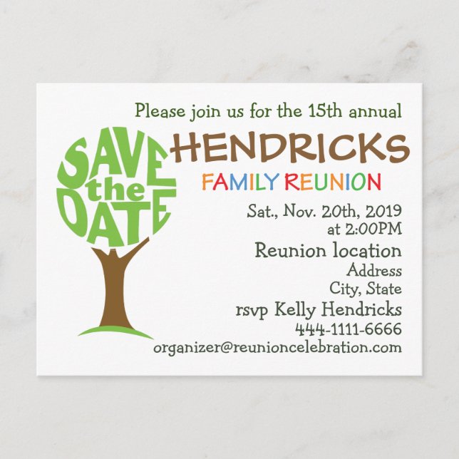 Cartão Postal De Convite Design de Reunião para as famílias (Frente)