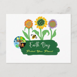 Cartão Postal De Convite Dia da Terra