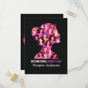 Cartão Postal De Convite Dia Internacional da Mulher 8 de Março
