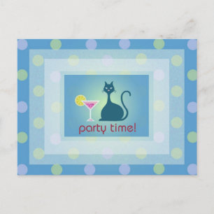Cartão-postal de convite do Design do Cat Love Coc