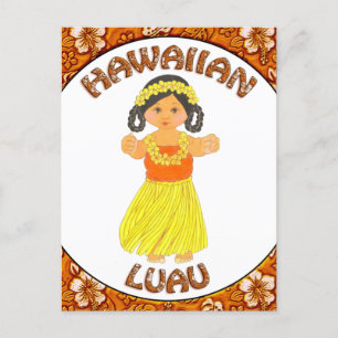 Cartão-postal de convite do Havaí Luau