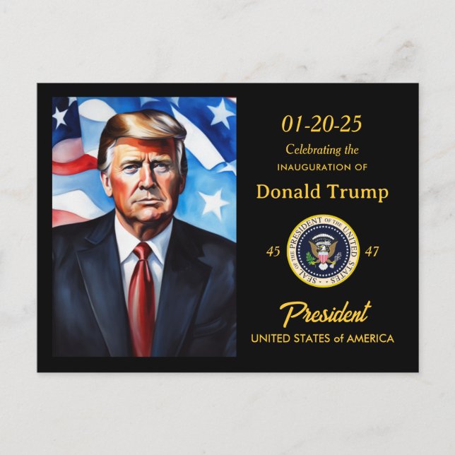 Cartão Postal De Convite Donald Trump Partido do Observatório Presidencial  (Frente)